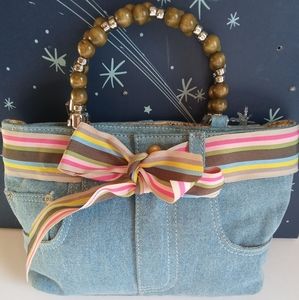 VINTAGE BRACIANO DEMI RIBBON TIED BELT PURSE Y2K